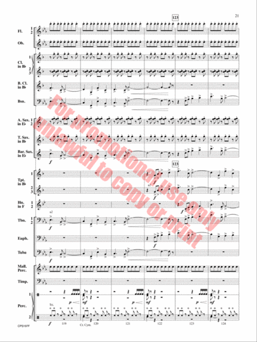 Polar Vortex Concert Band scores gallery preview page 22