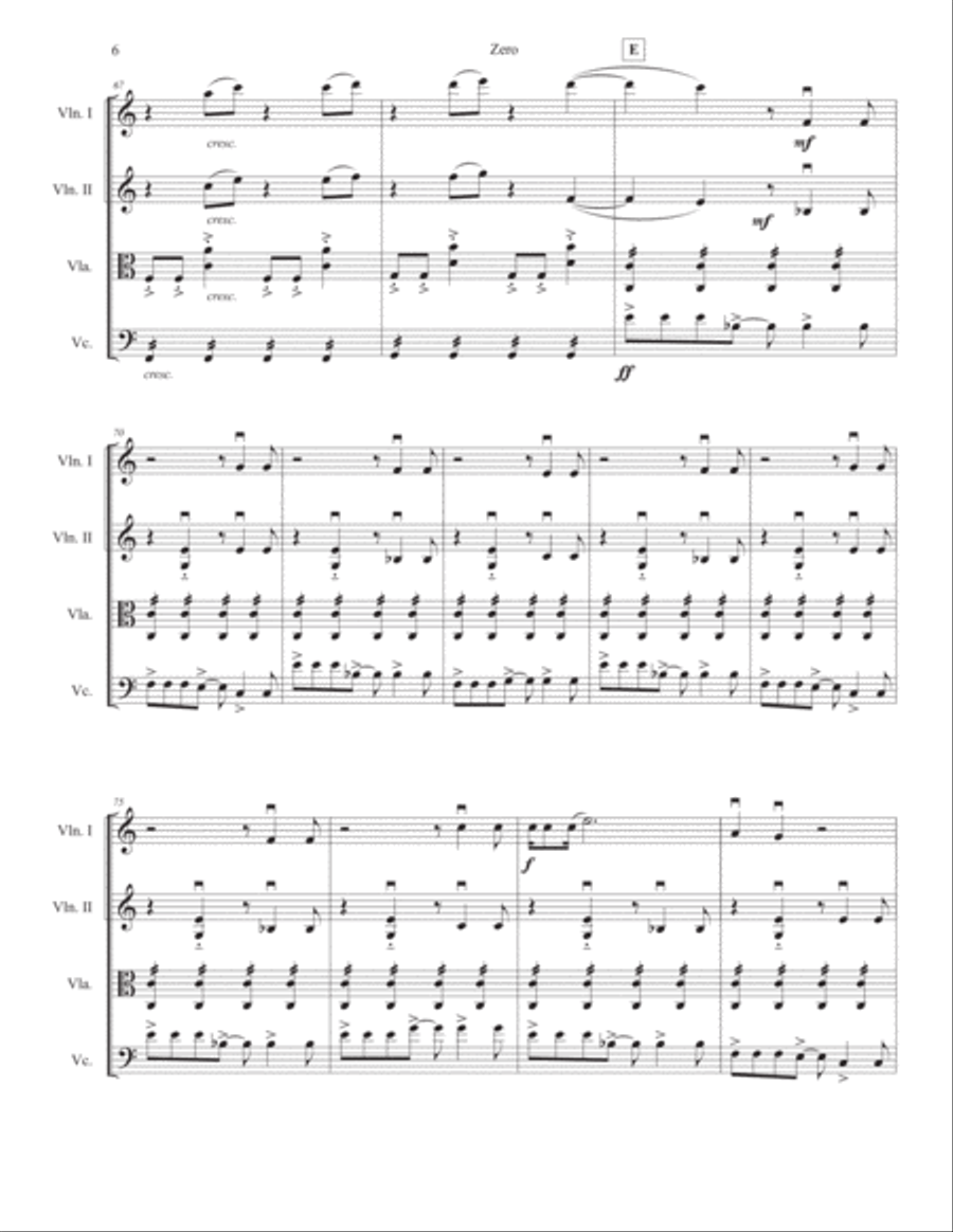 Zero String Quartet scores gallery preview page 6