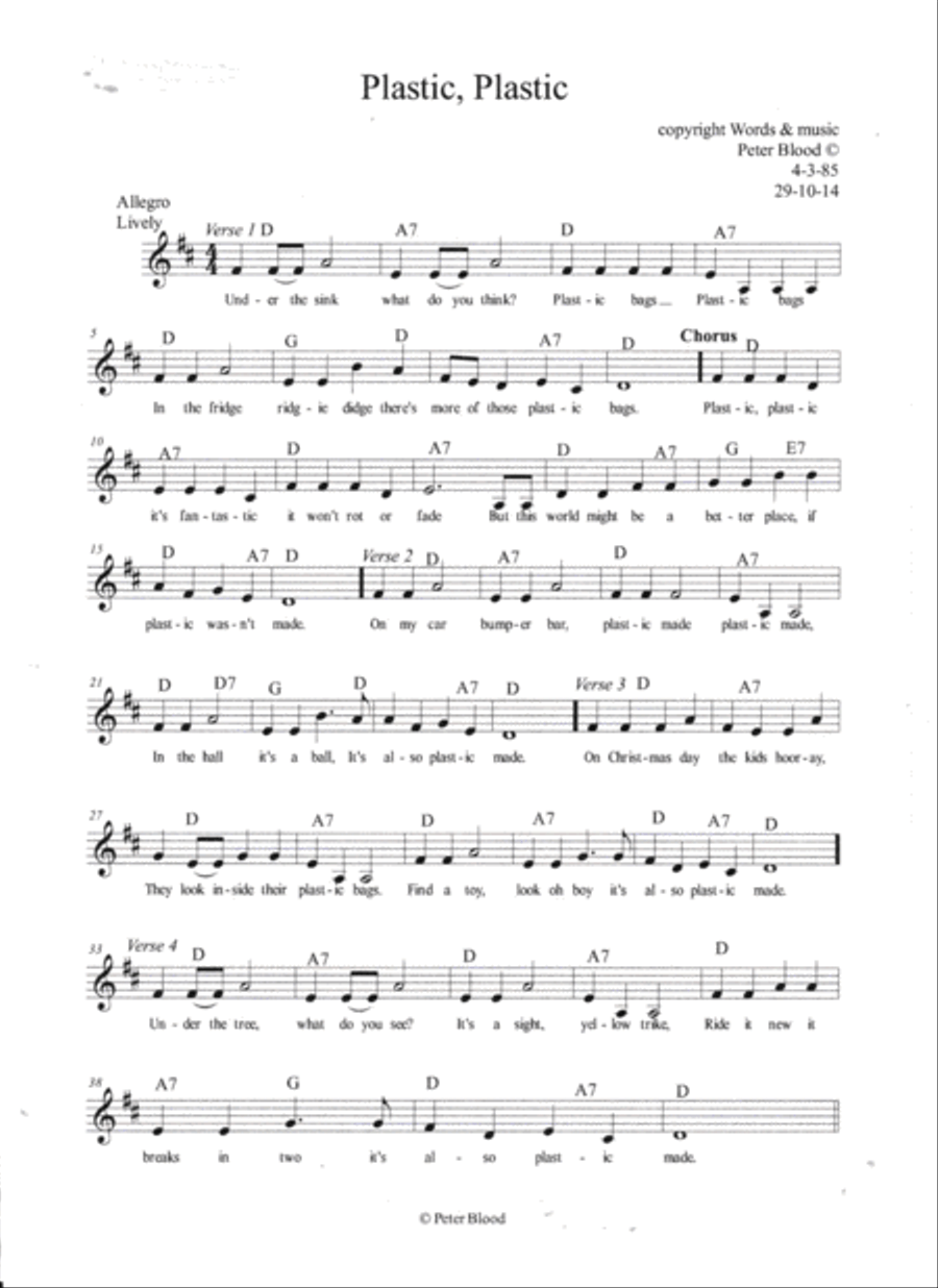 Plastic, Plastic. Small Ensemble scores gallery preview page 1