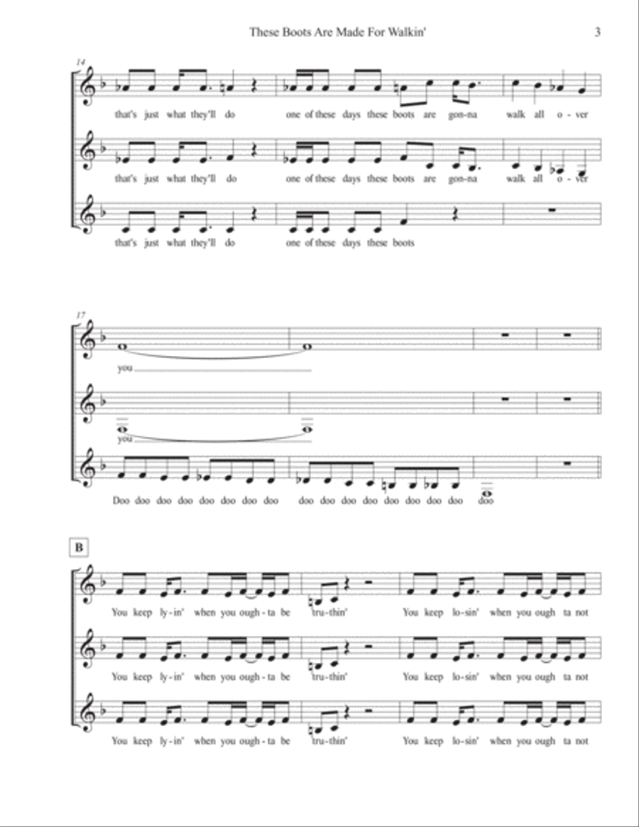 These Boots Are Made For Walkin' Small Ensemble scores gallery preview page 3