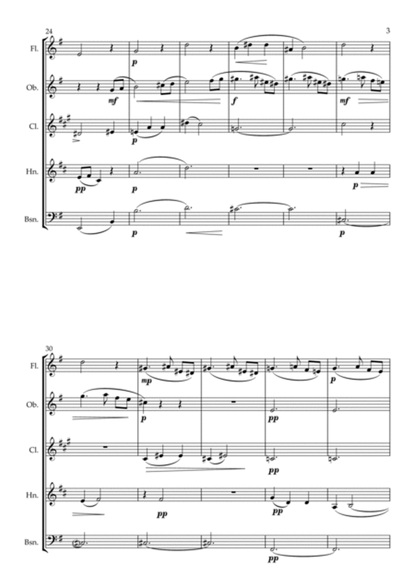 "Minuet on the name of Haydn" By Ravel. Arranged for Wind Quintet image number null