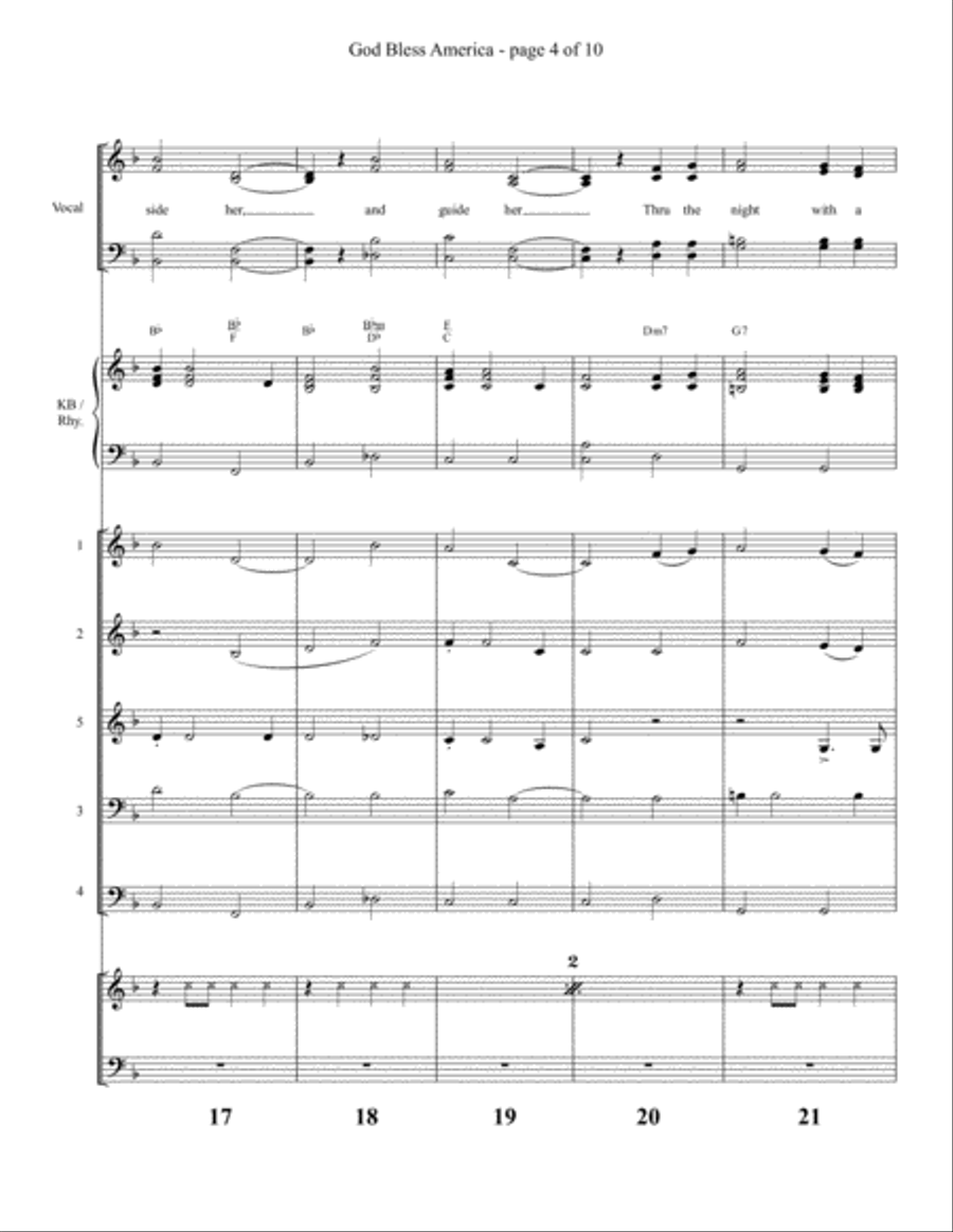 God Bless America A Cappella scores gallery preview page 5
