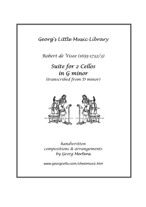 Book cover for Robert de Visee Suite in G minor for 2 Cellos