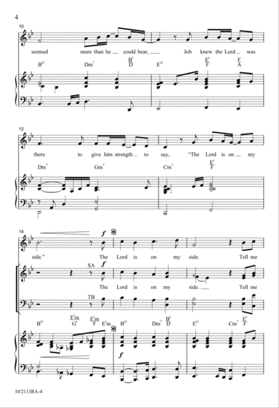 The Lord is on my Side 4-Part scores gallery preview page 4
