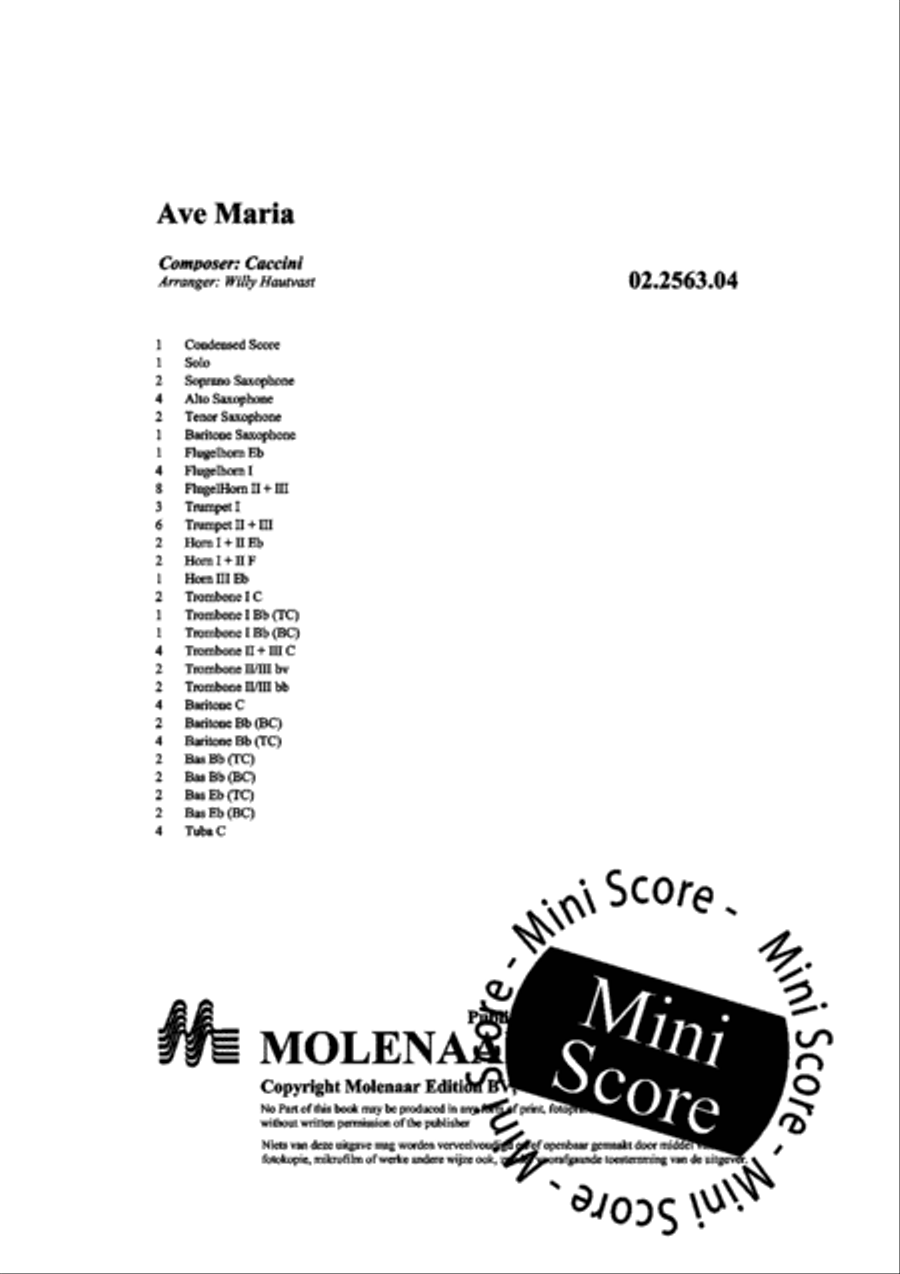Ave Maria Fanfare Band scores gallery preview page 4