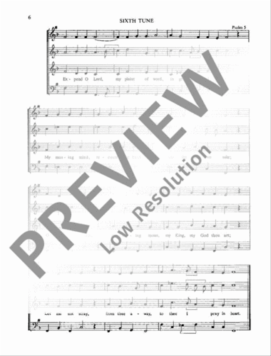 Nine Psalm Tunes 4-Part scores gallery preview page 9