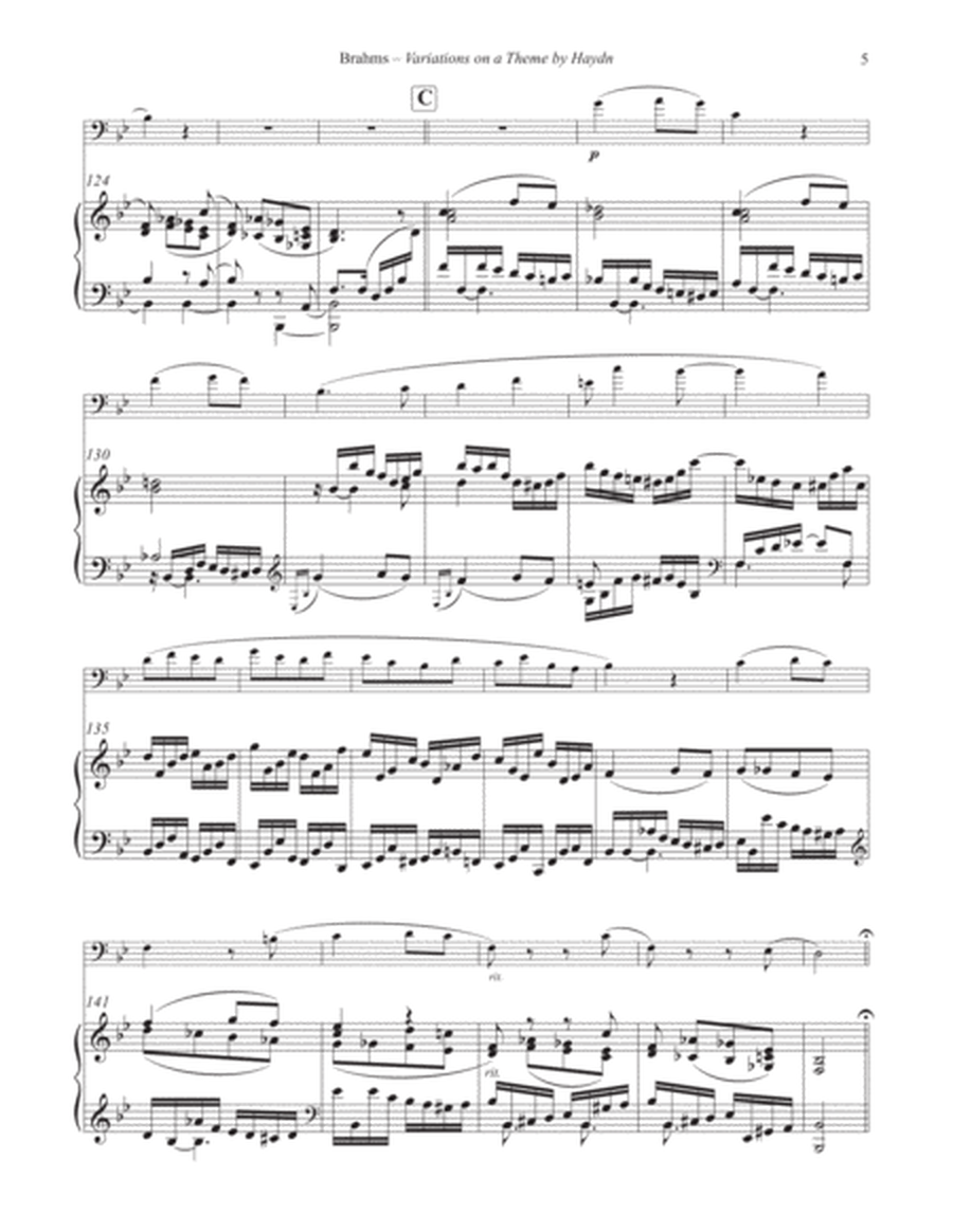 Variations on a Theme by Haydn of Euphonium and Piano