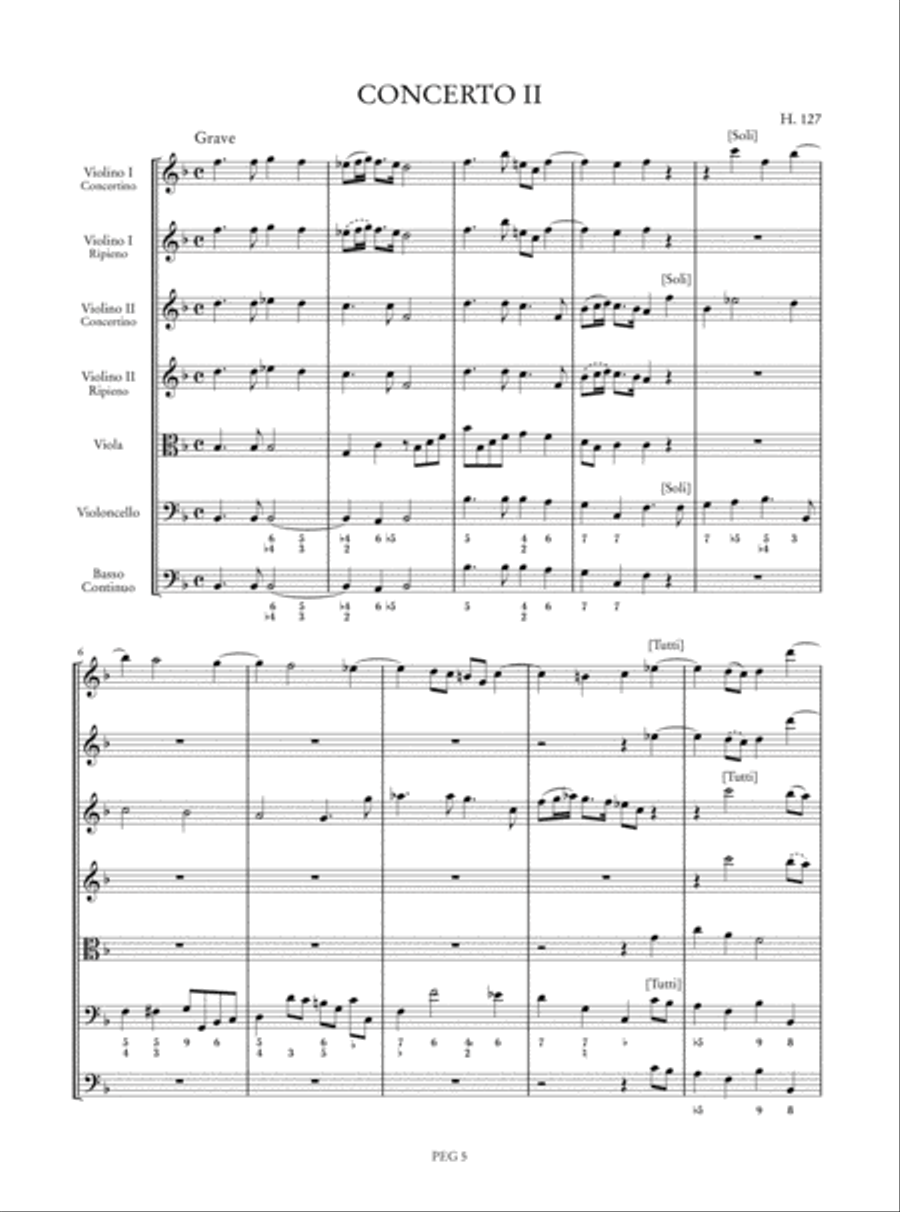 6 Concertos after Corelli Opp. 1 & 3 (H. 126-131) Orchestra scores gallery preview page 3