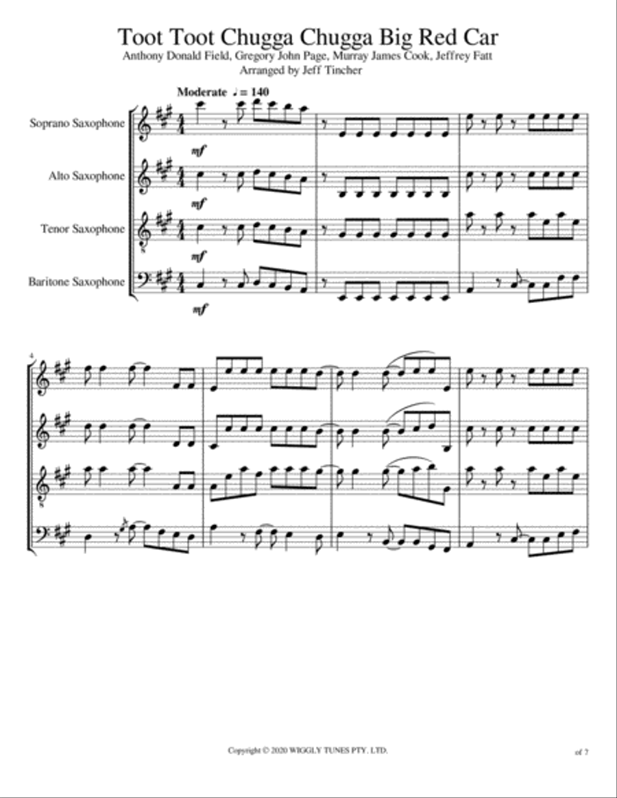 Big Red Car Woodwind Quartet scores gallery preview page 2