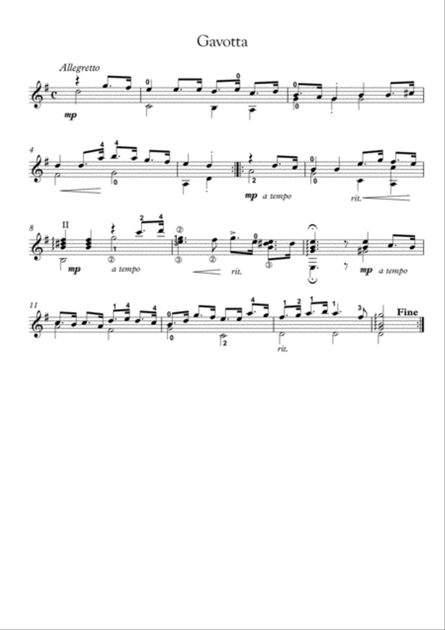 Baroque Guitar Suite 1 nt Acoustic Guitar scores gallery preview page 2