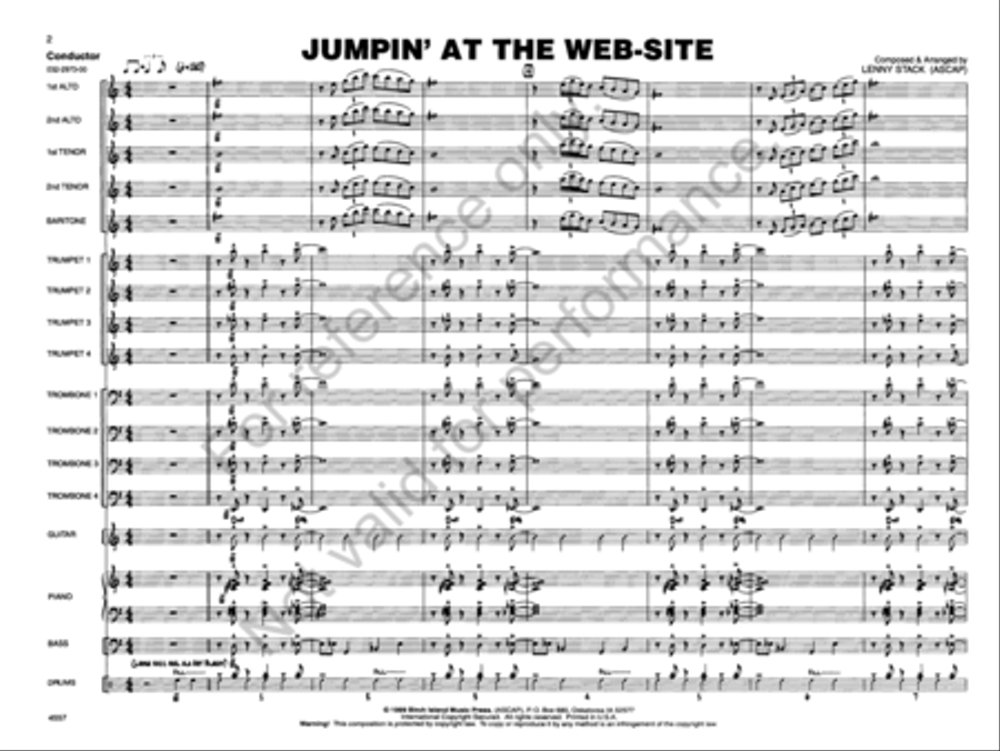 Jumpin' At the Website Jazz Ensemble scores gallery preview page 2