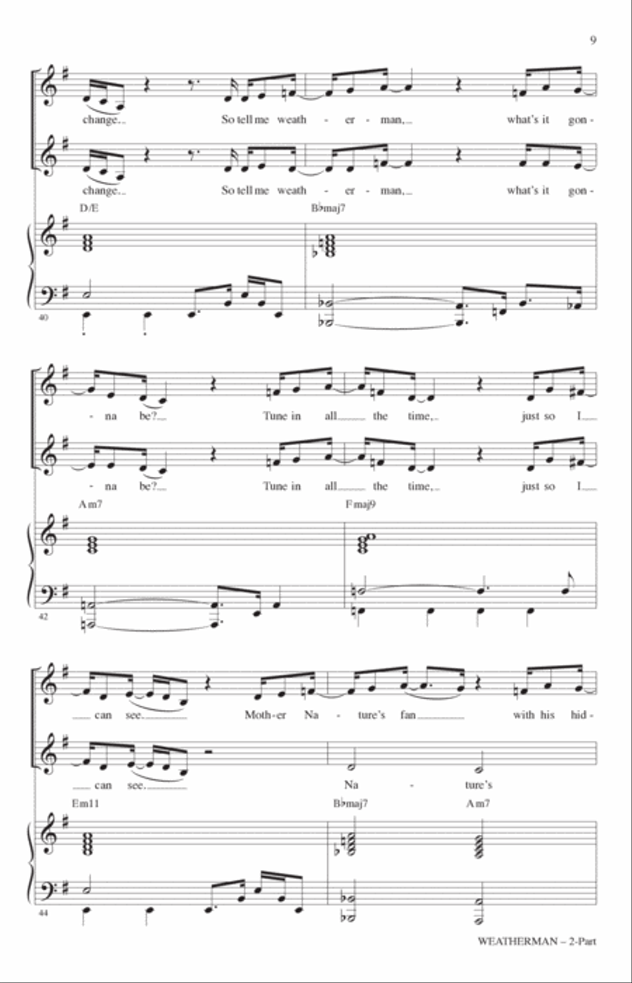 Weatherman (arr. Roger Emerson) 2-Part scores gallery preview page 7