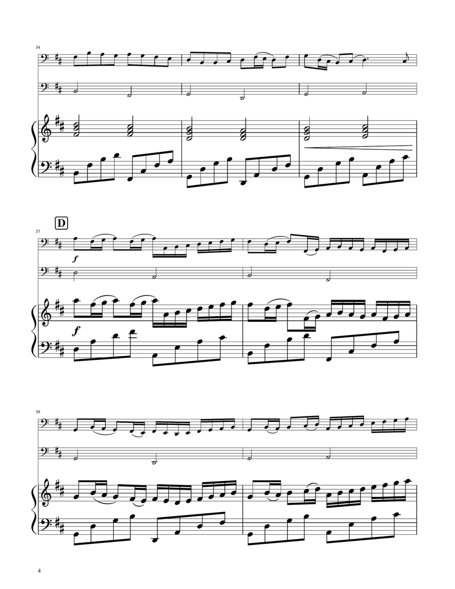 Canon in D - Cello Duet String Duet scores gallery preview page 4