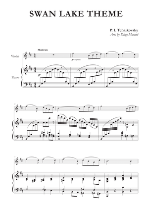 Swan Lake Theme for Violin and Piano