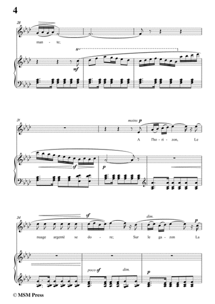 Bizet-Le Matin in f minor，for voice and piano image number null