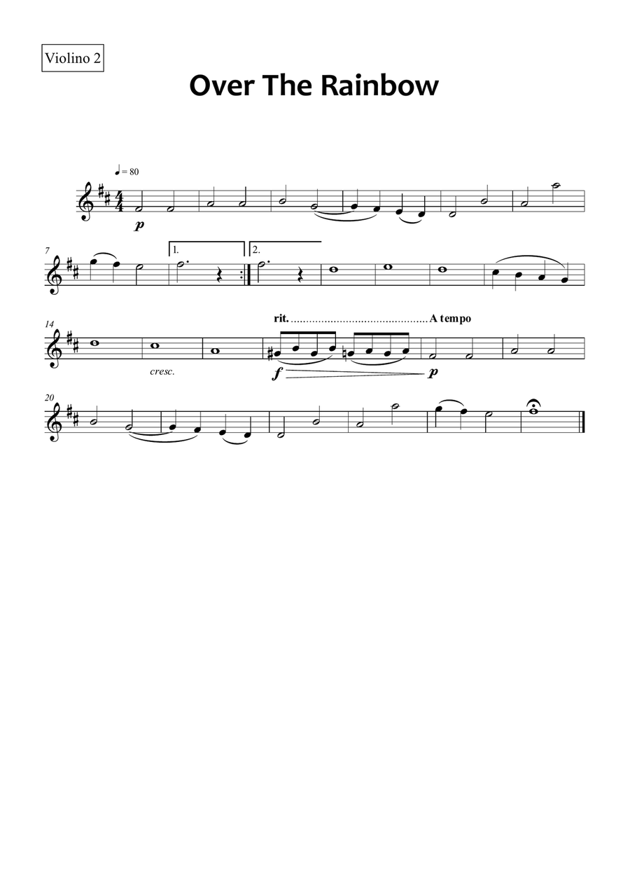 Over The Rainbow String Orchestra scores gallery preview page 4