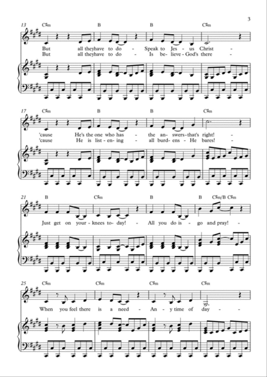 All You Do Is Pray! Voice scores gallery preview page 3