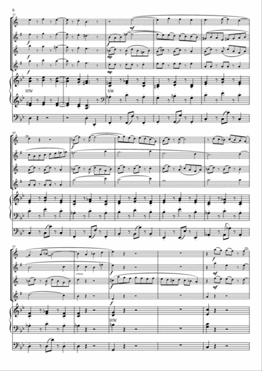 Suite for saxophone quartet & organ Saxophone Quartet scores gallery preview page 6