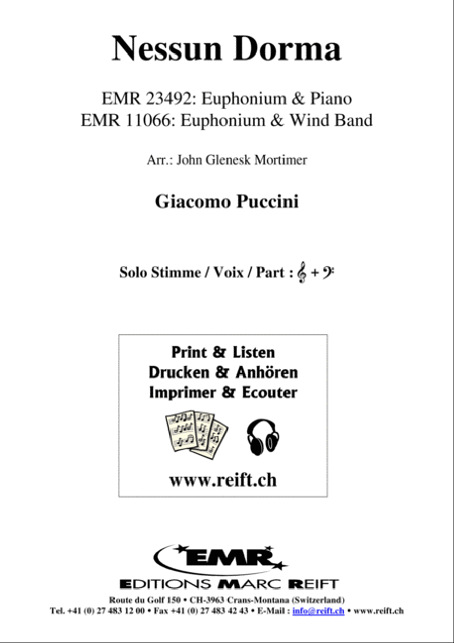 Nessun Dorma Nessun Dorma Euphonium scores gallery preview page 2