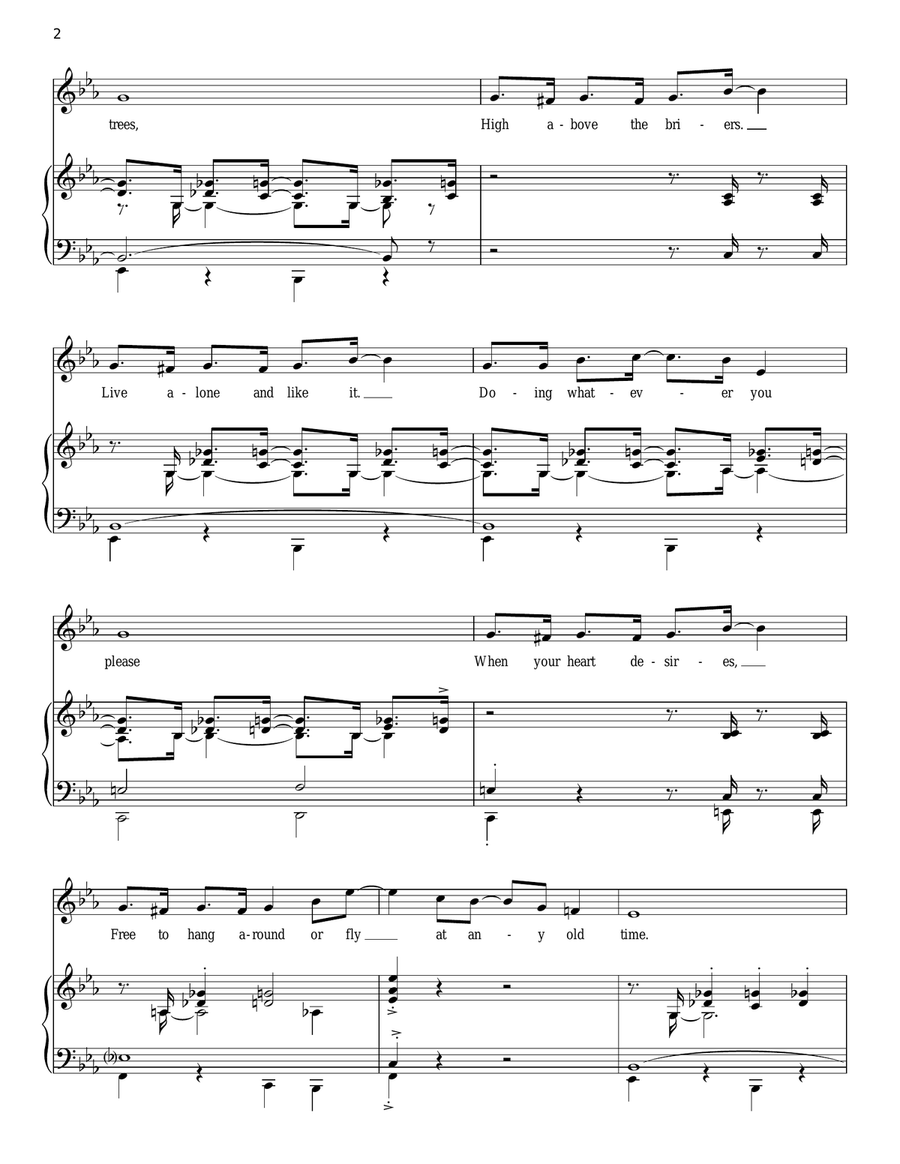 Live Alone And Like It Piano, Vocal scores gallery preview page 2