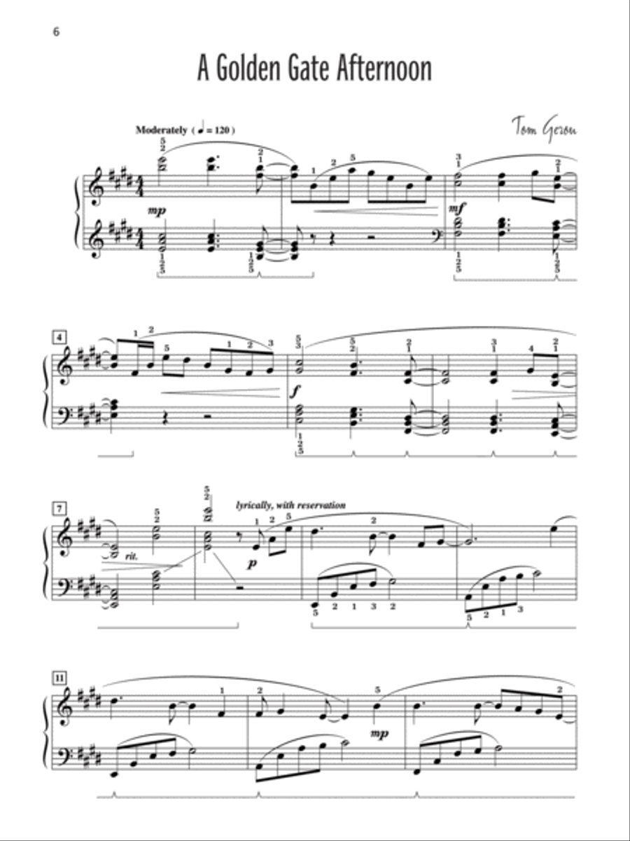 California Coastline Piano Solo scores gallery preview page 6