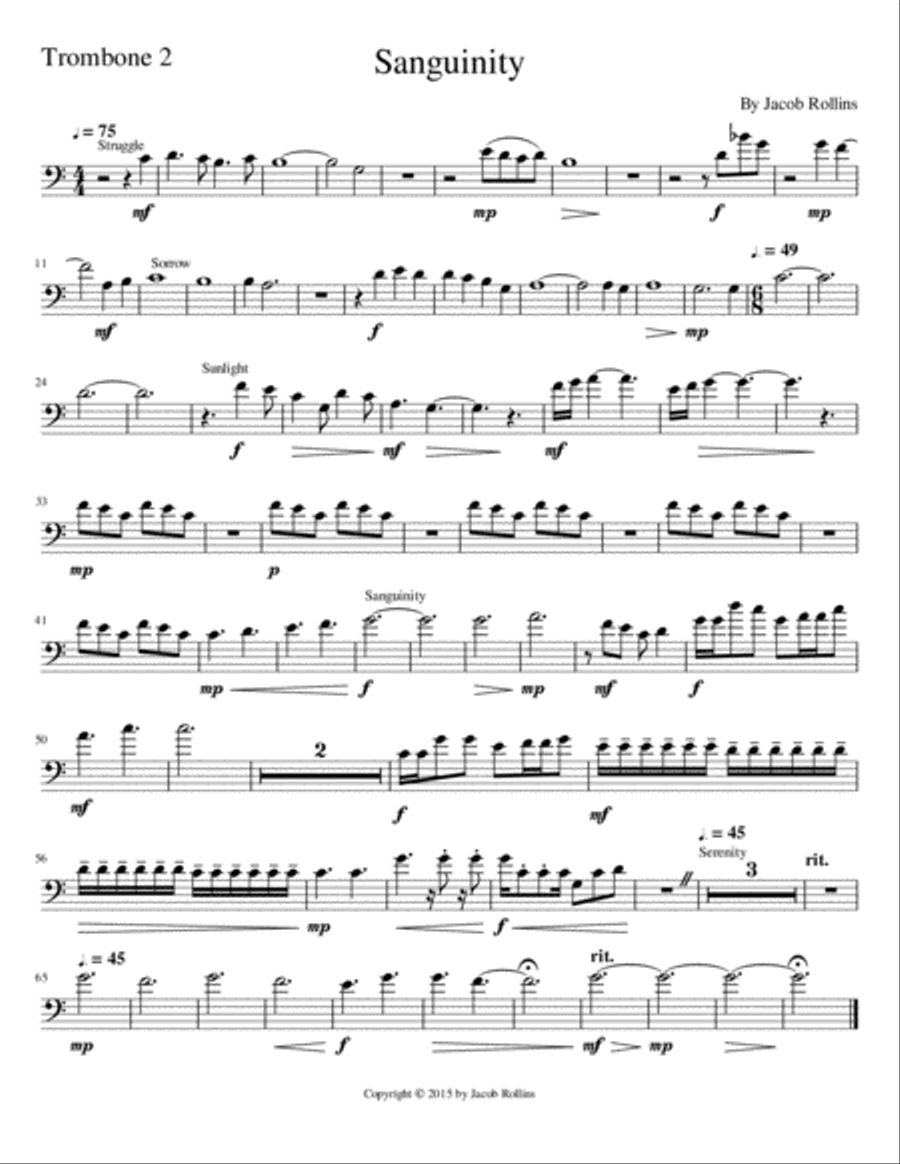 Sanguinity Sanguinity Trombone Solo scores gallery preview page 6