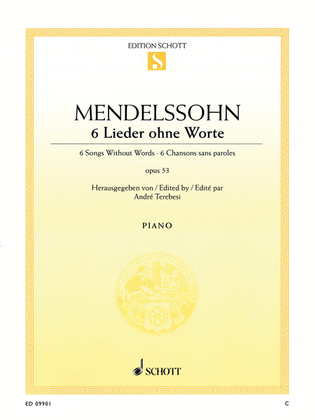 Book cover for Six Songs Without Words Op. 53