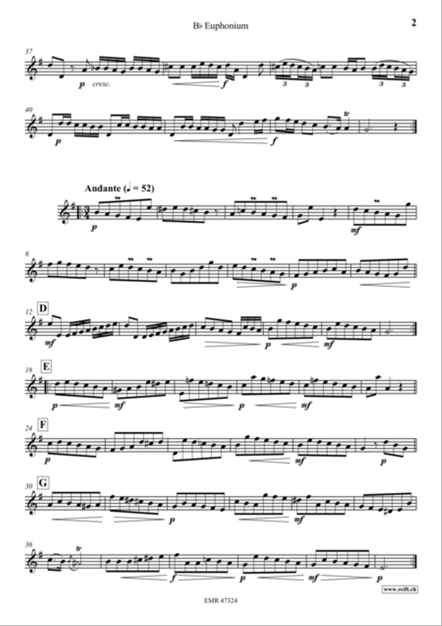 Concerto F Major Euphonium scores gallery preview page 3
