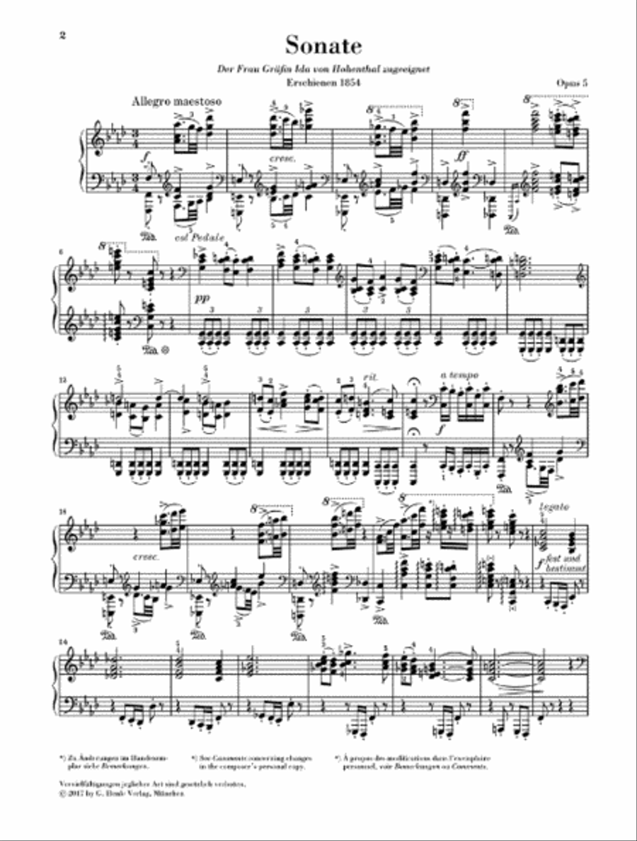 Piano Sonata in F Minor, Op. 5 Piano Solo scores gallery preview page 2