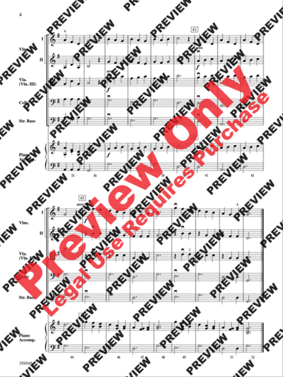 A French Folk Song String Orchestra scores gallery preview page 5