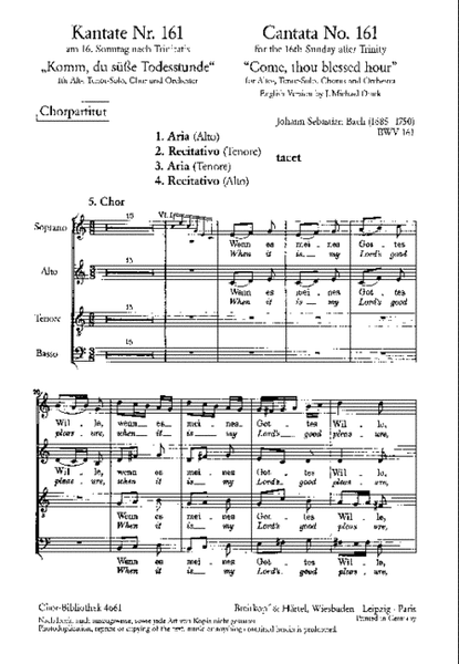 Cantata BWV 161 Come, thou blessed hour of parting