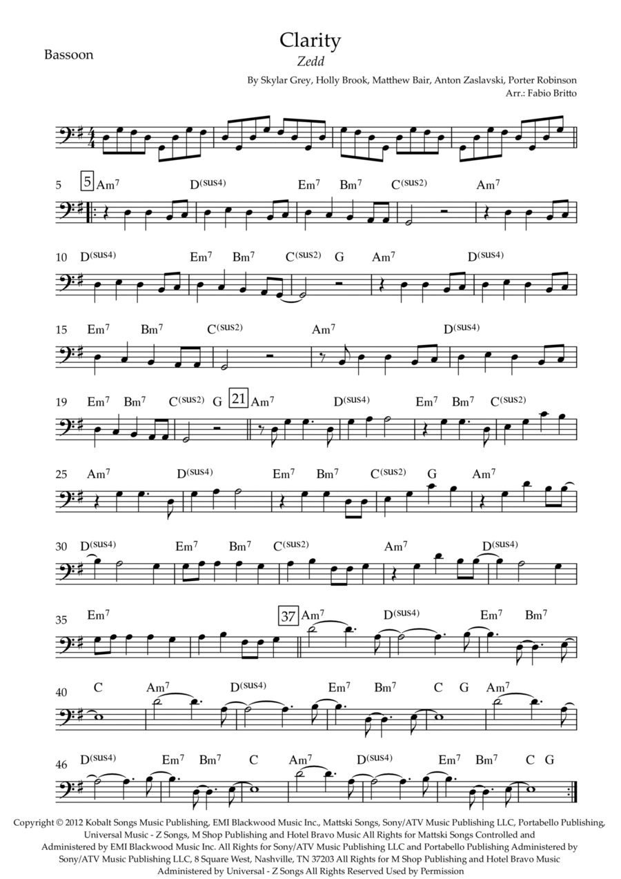 Clarity Bassoon Solo scores gallery preview page 1