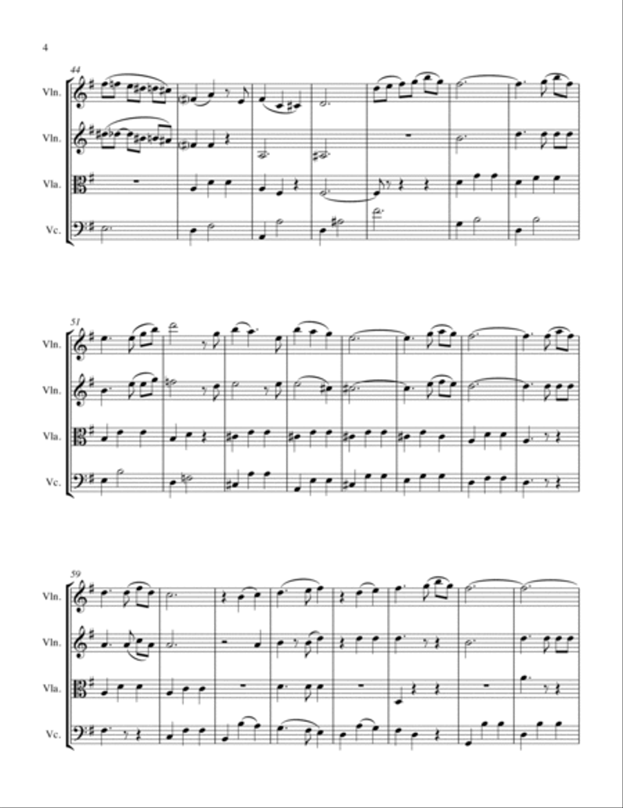 Married Life String Quartet scores gallery preview page 6