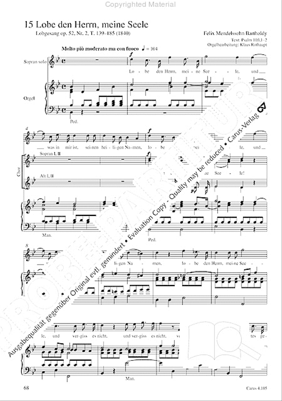 Choral collection Mendelssohn - editionchor Choir scores gallery preview page 69