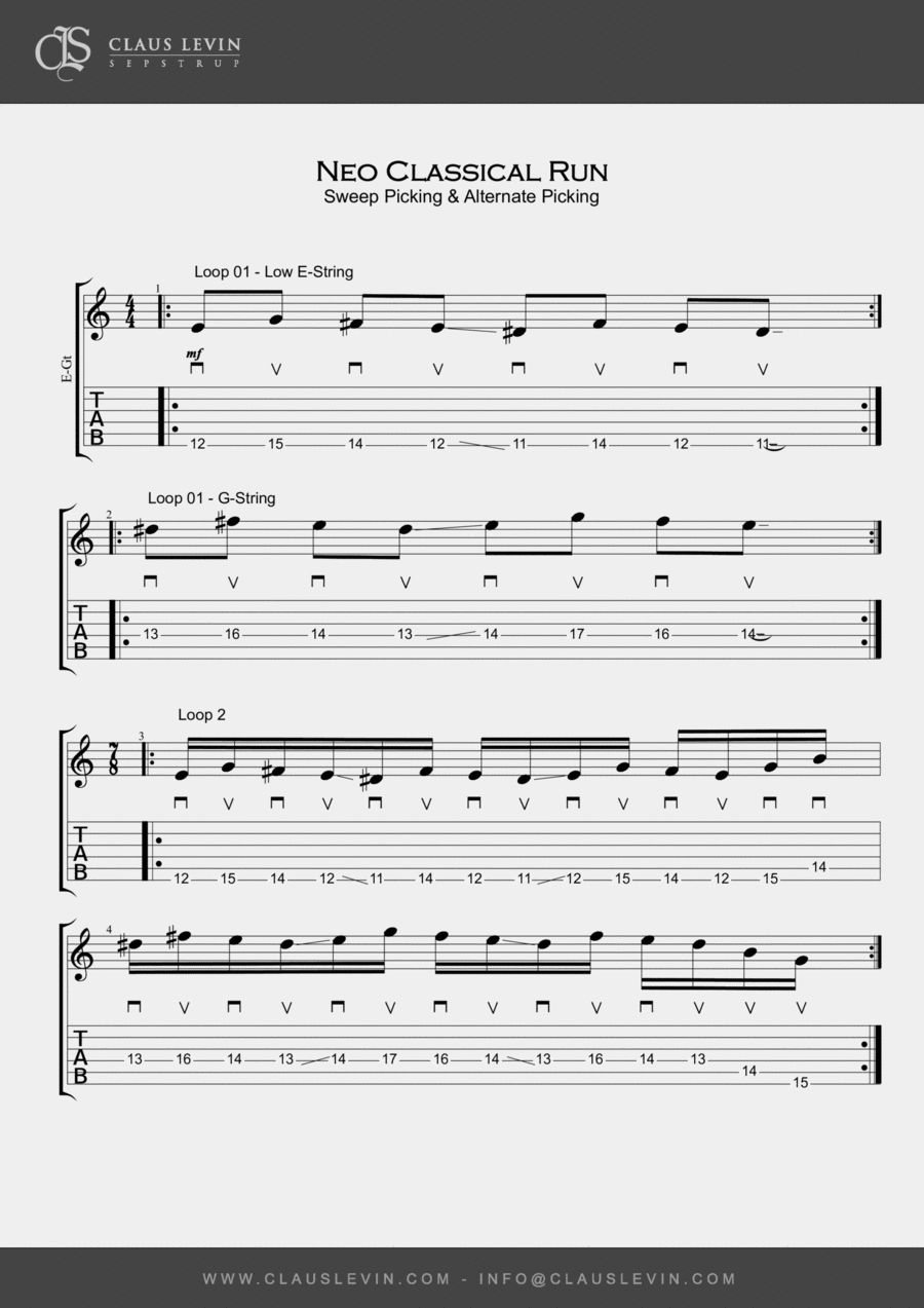 DrawZilla warm up excercise Acoustic Guitar scores gallery preview page 1