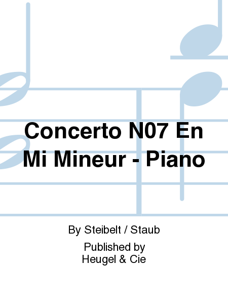 Concerto No.7 En Mi Mineur - Piano