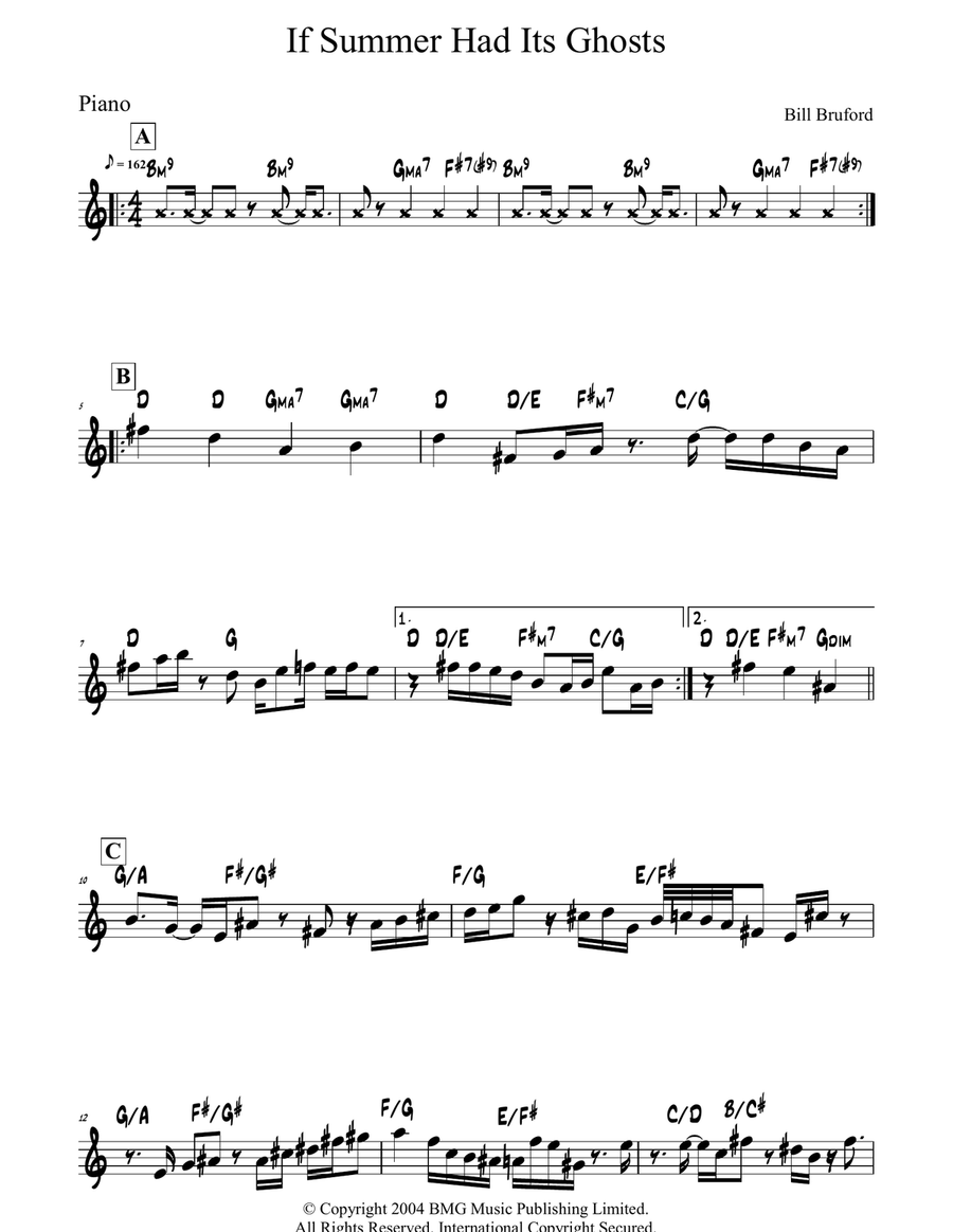 If Summer Had Its Ghosts Piano Solo scores gallery preview page 1