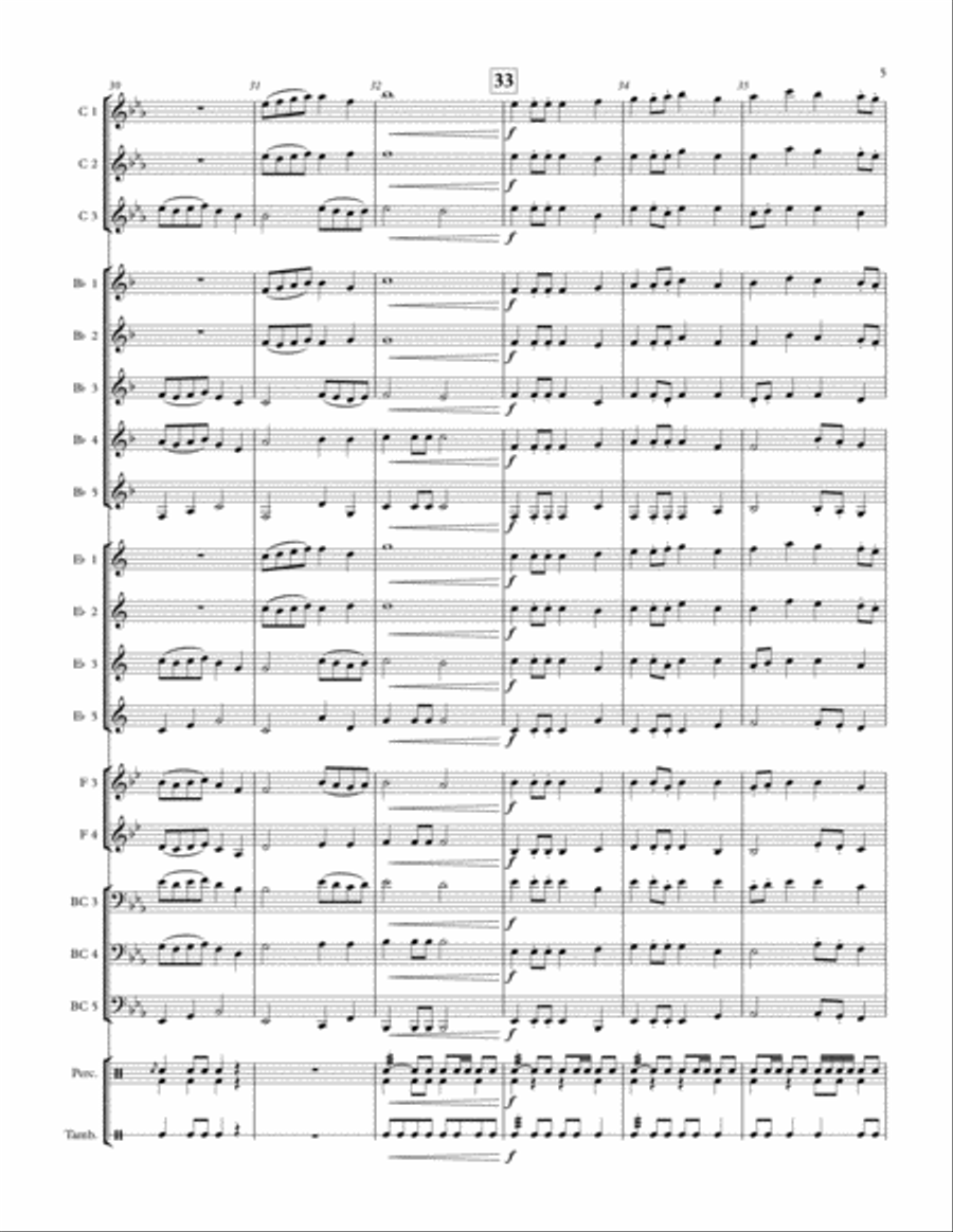 Majesty - for adaptable quintet Concert Band scores gallery preview page 5