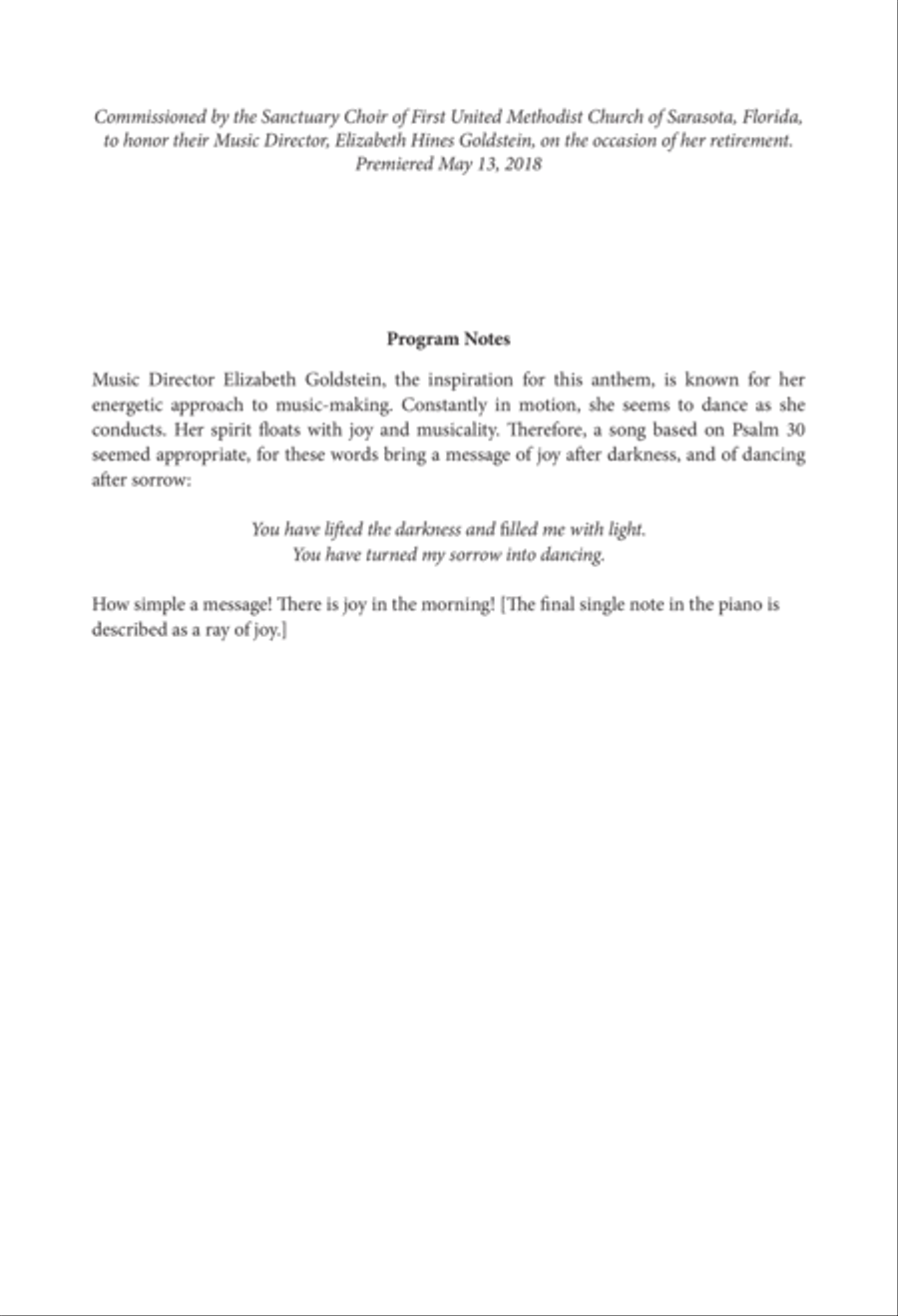 There Is Joy in the Morning! Divisi scores gallery preview page 1