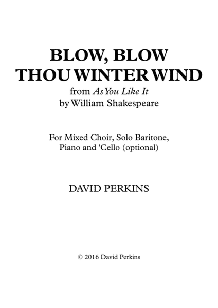 Blow, Blow, Thou Winter Wind