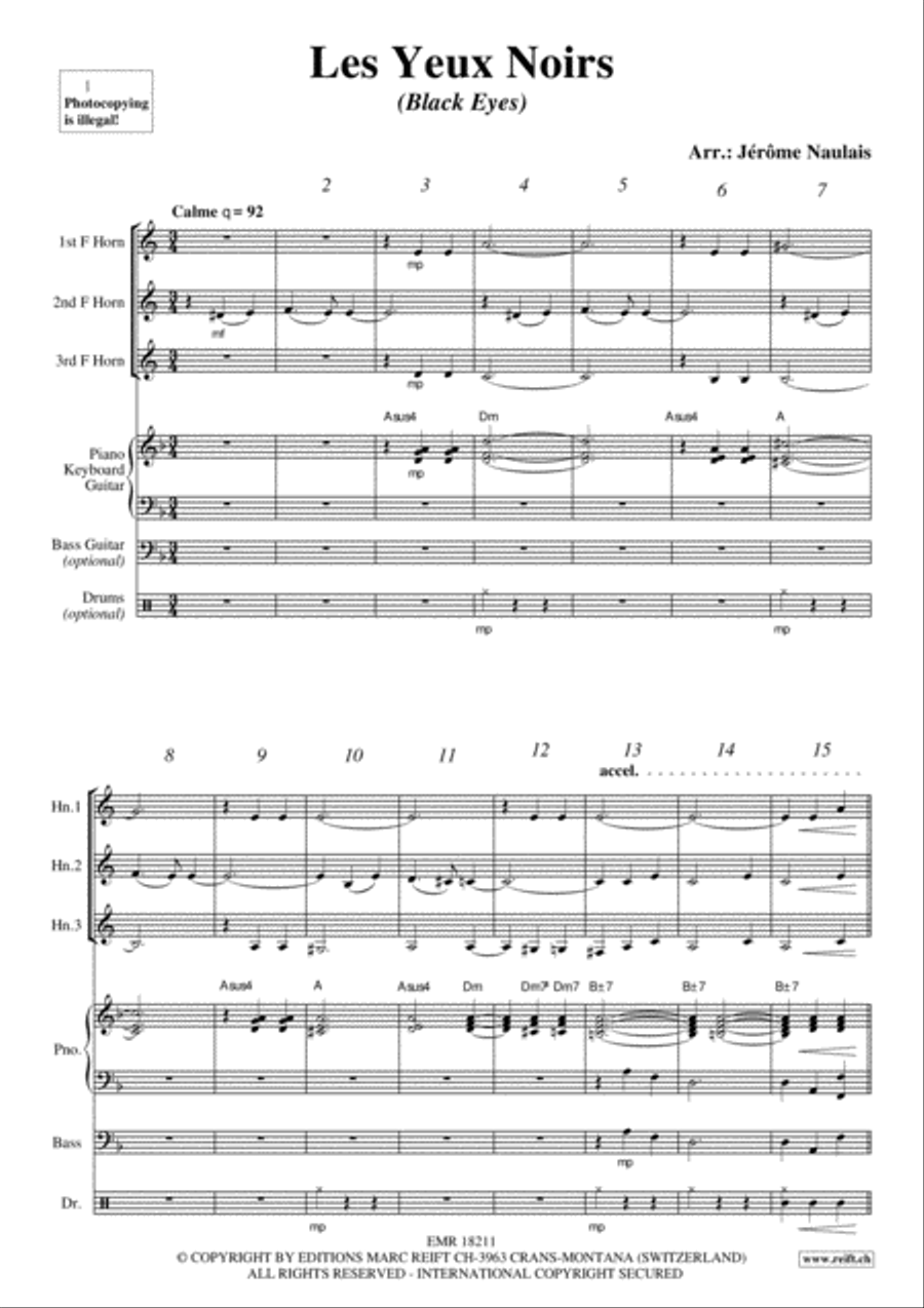 Les Yeux Noirs Horn scores gallery preview page 3