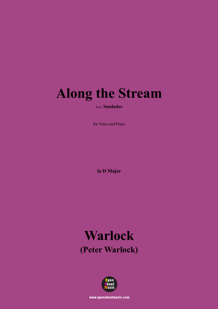 Warlock-Along the Stream,in D Major Voice scores gallery preview page 1