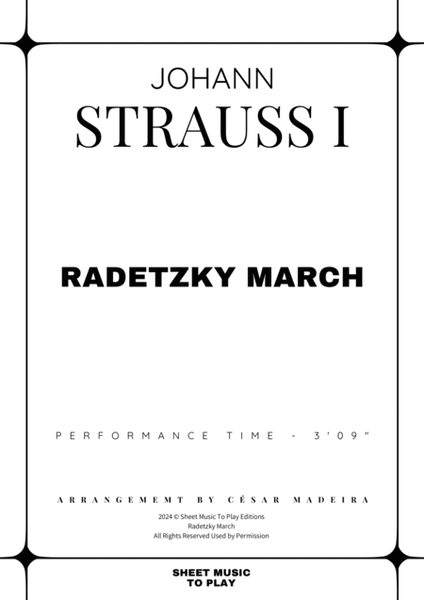 Radetzky March - String Quartet (Full Score and Parts) image number null