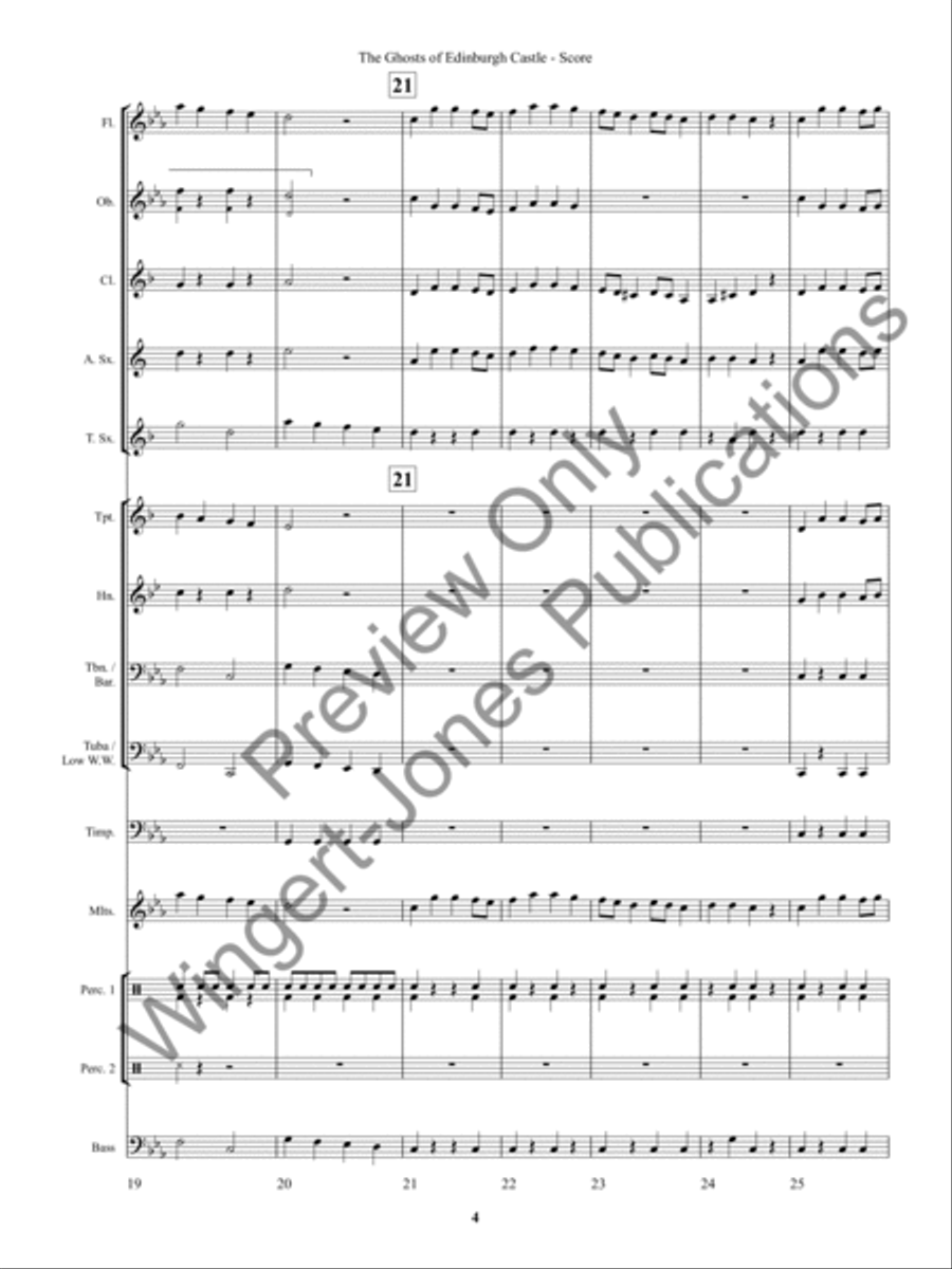 The Ghosts of Edinburgh (Score) Concert Band scores gallery preview page 7