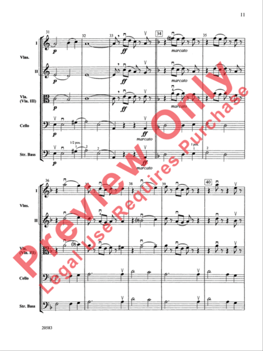 Two Israeli Folk Songs Two Israeli Folk Songs String Orchestra scores gallery preview page 11