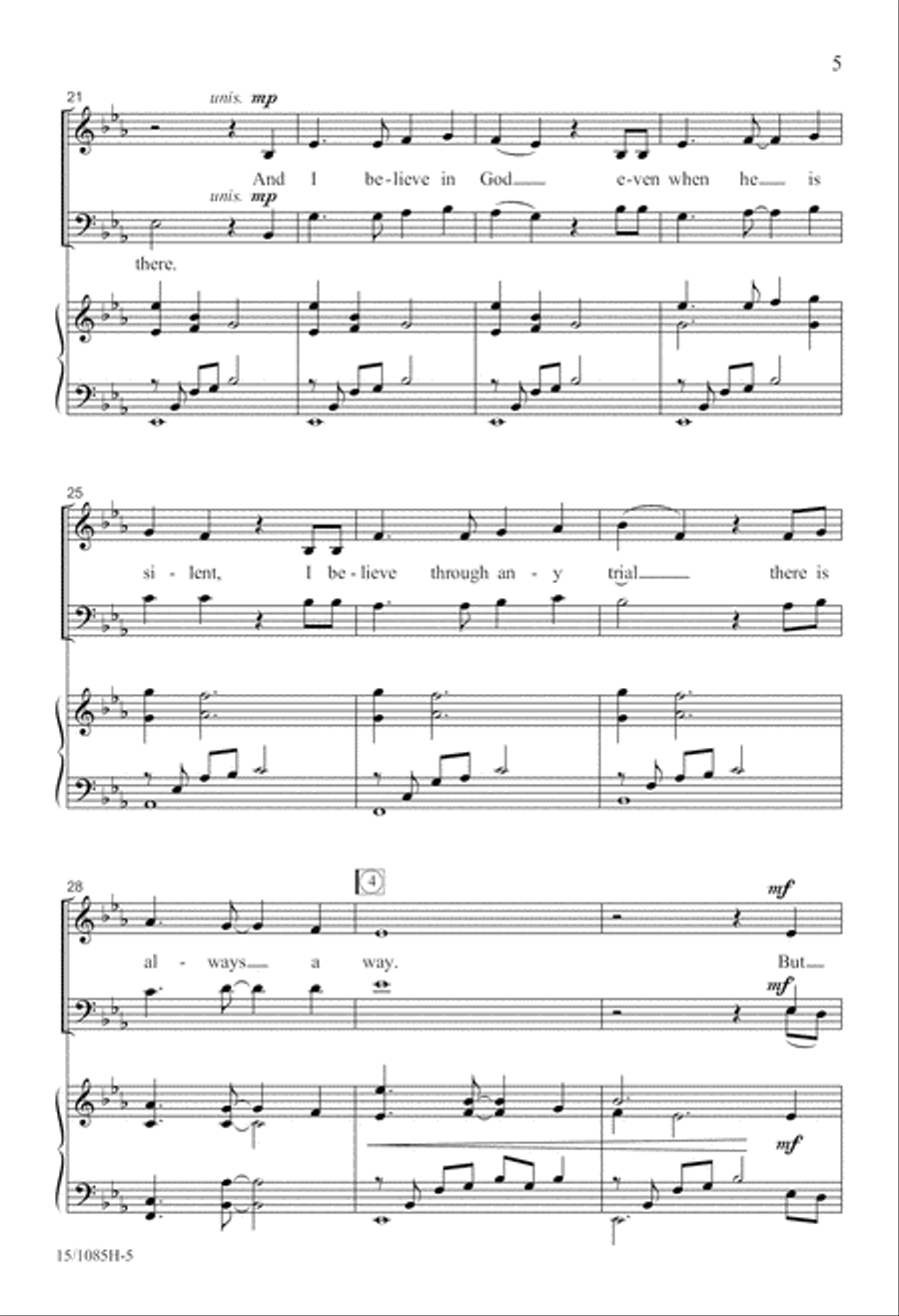 Inscription of Hope 4-Part scores gallery preview page 6