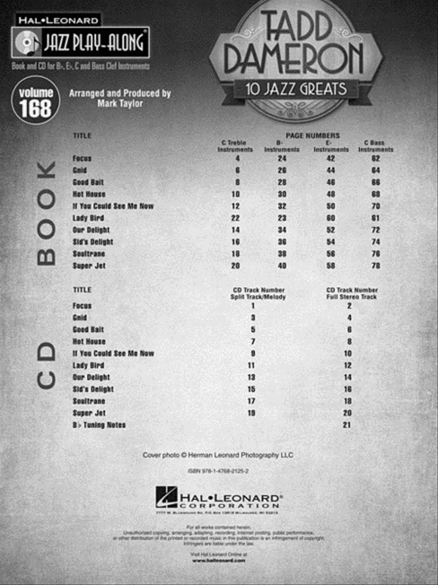 Tadd Dameron C Instrument scores gallery preview page 3