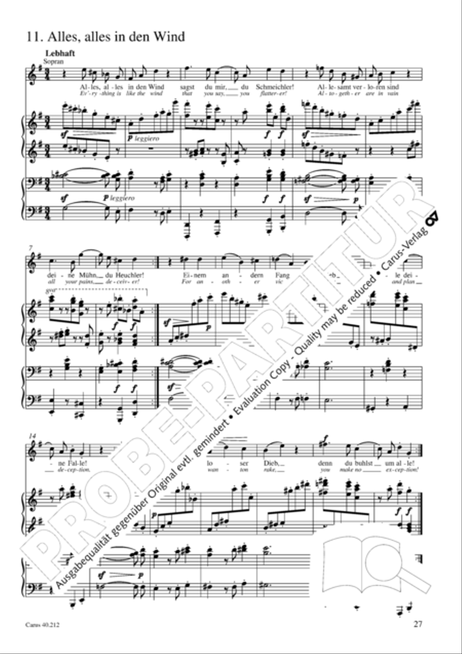 Neue Liebeslieder-Walzer, Op. 65 Choir scores gallery preview page 28