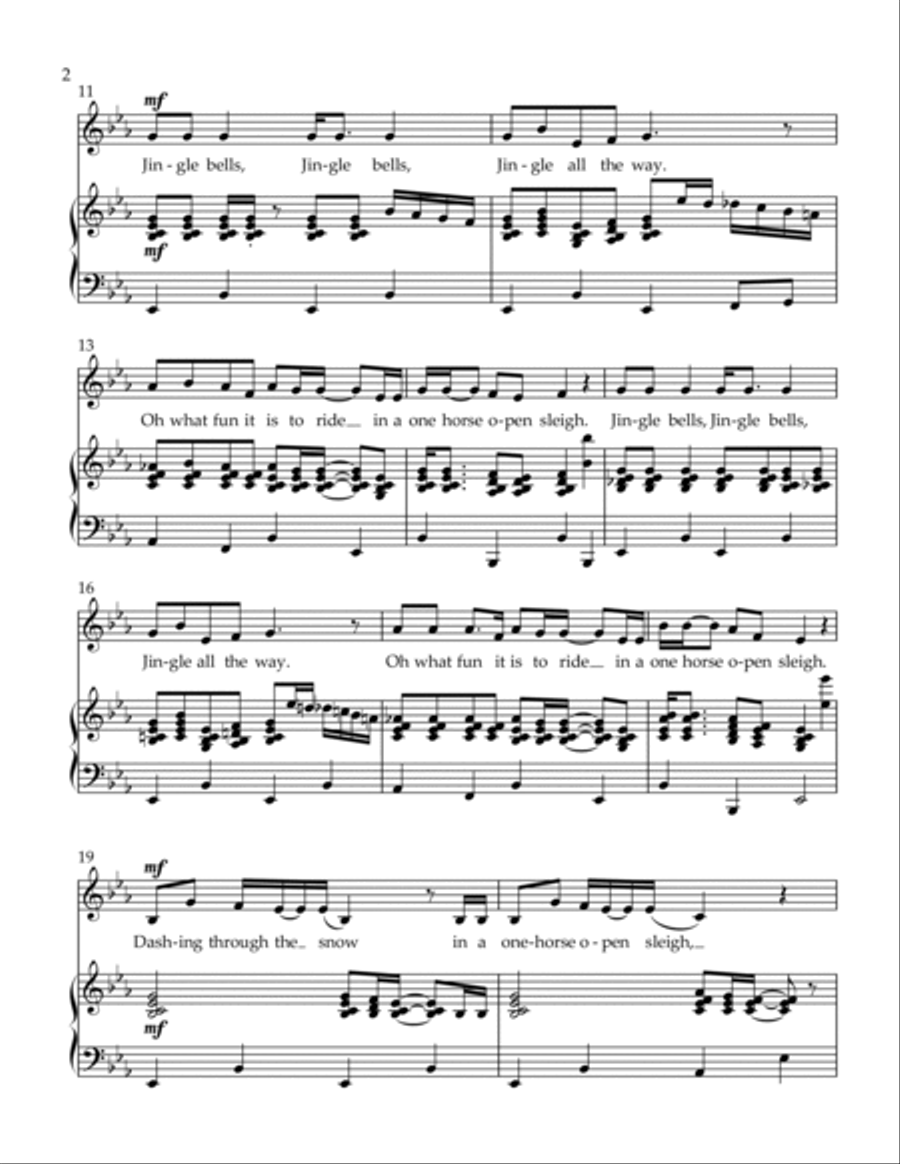 Jingle Bells by Frank Sinatra Voice Digital Sheet Music