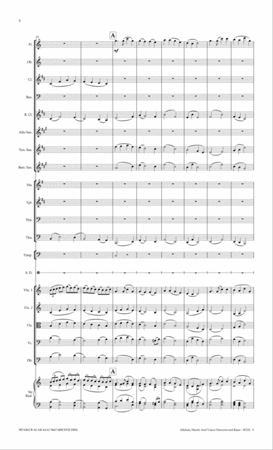 Alleluia, Hearts And Voices Heavenward Raise Full Orchestra scores gallery preview page 6
